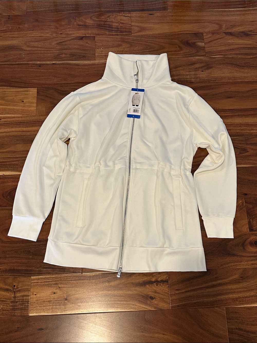 Women’s Converse zip up sweatshirt NWT size large ivory/cream